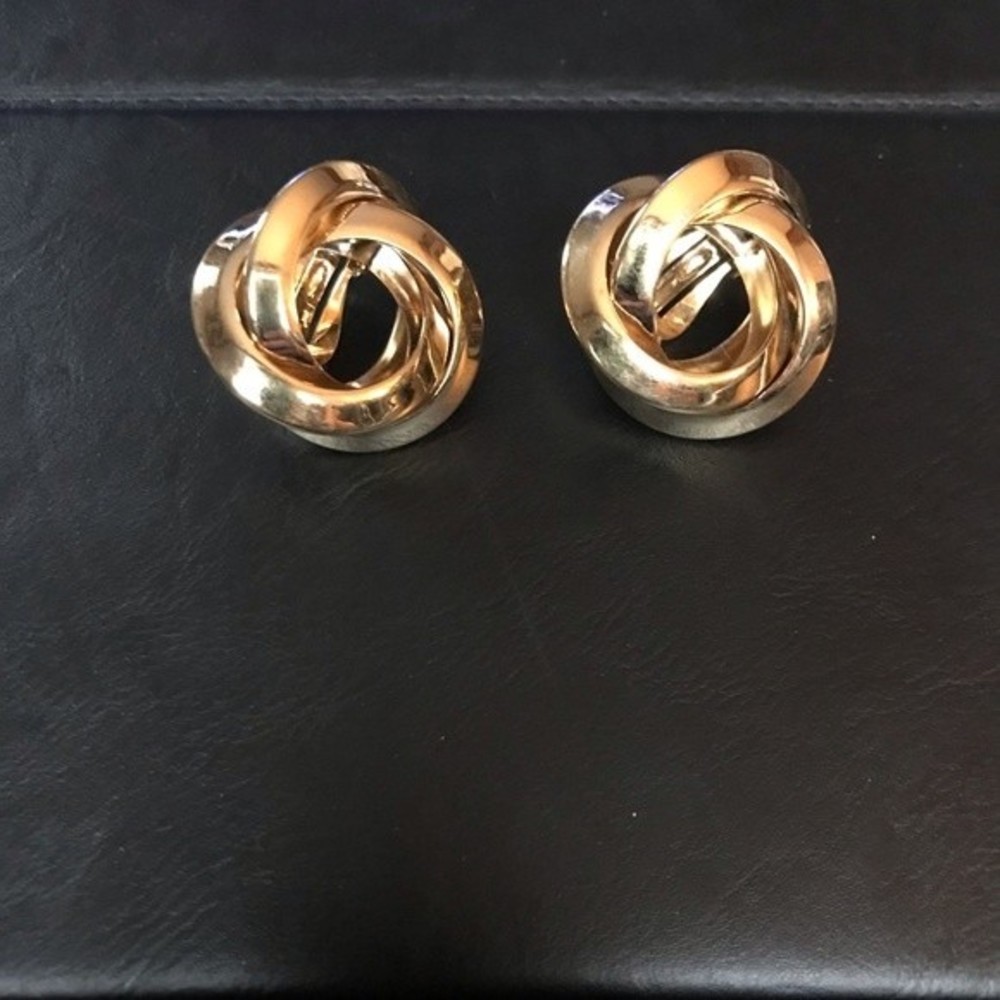 Vintage Givenchy Gold Plated Clip On Earrings